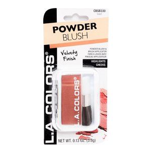 L.A. COLORS POWDER BLUSH & BRUSH APPLICATOR TOAST